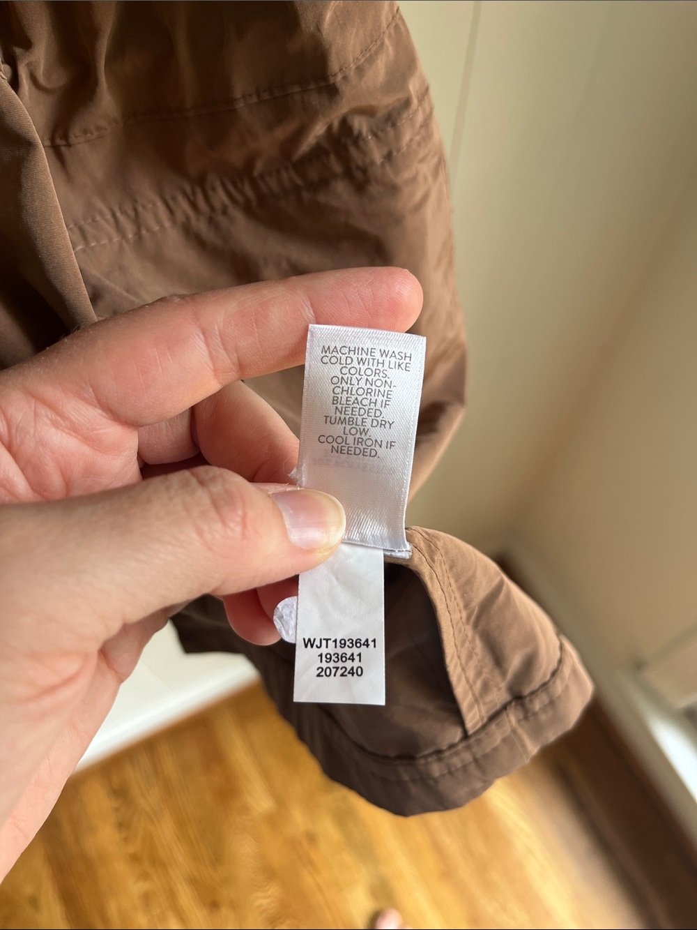 NWT J. Jill Brown Lightweight Utility Rain Jacket Wind Breaker Coastal Size XL - Picture 11 of 14